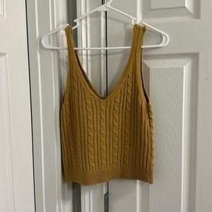 mustard yellow cropped tank